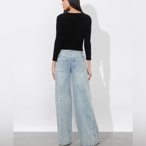 Alice + Olivia Light double button jeans size 27 - Picture 3 of 8